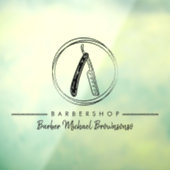 Autocollant Pour Fenêtre Barber Razor Simple Coupe (Feuille 3)