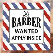 Autocollant Pour Fenêtre Barber Recherché Appliquer à l'intérieur Barber Sh (Feuille 2)