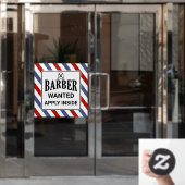Autocollant Pour Fenêtre Barber Recherché Appliquer à l'intérieur Barber Sh (Porte de bureau)