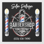 Autocollant Pour Fenêtre Barber Shop (Feuille)