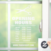 Autocollant Pour Fenêtre Barber shop salon de coiffure heures d'ouverture F (Maison)