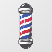 Autocollant Pour Fenêtre Barbershop Barber Pole Customer Awareness (Feuille)