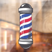 Autocollant Pour Fenêtre Barbershop Barber Pole Customer Awareness (Feuille 2)