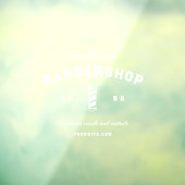 Autocollant Pour Fenêtre Barbier moderne Barber's Pole Hommes coupe-cheveux (Feuille 3)