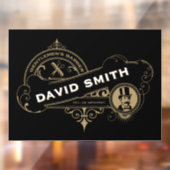 Autocollant Pour Fenêtre Barbier victorien de Gentleman (Feuille 2)