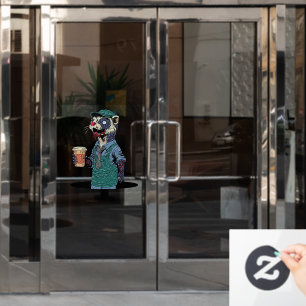 Autocollant Pour Fenêtre Barista furet zombie