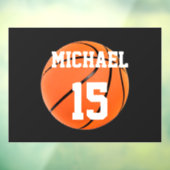 Autocollant Pour Fenêtre Basket-ball Votre nom (Feuille 3)