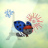 Autocollant Pour Fenêtre Bastille Day Ladybug, ennuyé (Feuille 3)