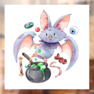 Autocollant Pour Fenêtre Bat d'Halloween mignonne