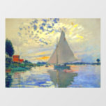 Autocollant Pour Fenêtre Bateau Monet au Petit-Gennevilliers<br><div class="desc">Cling de fenêtre avec peinture à l’huile de Claude Monet Voilier au Petit-Gennevilliers (1874). Un voilier serein navigue dans les eaux de Paris,  France. Parfait pour les amateurs d'impressionnisme et de collectionneurs d'art français !</div>