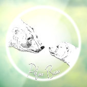 Autocollant Pour Fenêtre Bear Cub Decal Personnalisé Polar Ours Art Fenêtre (Feuille 3)