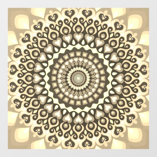 Autocollant Pour Fenêtre Beau art mandala (Feuille)