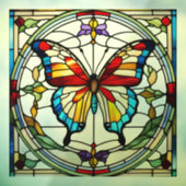 Autocollant Pour Fenêtre Beau Papillon Faux Verre Trait (Feuille 3)