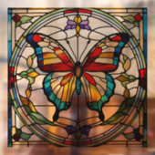 Autocollant Pour Fenêtre Beau Papillon Faux Verre Trait (Feuille 2)