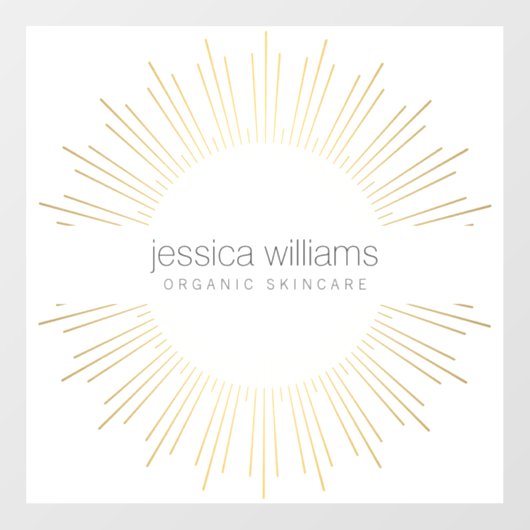 Autocollant Pour Fenêtre Beauté Élégante Éclat Doré (Feuille)