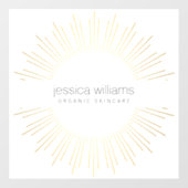 Autocollant Pour Fenêtre Beauté Élégante Soleil Doré (Feuille)