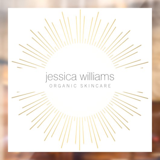 Autocollant Pour Fenêtre Beauté Élégante Soleil Doré (Feuille 2)