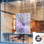 Autocollant Pour Fenêtre Beauté étonnante Fleur d'art Abstrait fractal mode (Fenêtre de café)