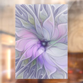 Autocollant Pour Fenêtre Beauté étonnante Fleur d'art Abstrait fractal mode (Feuille 2)