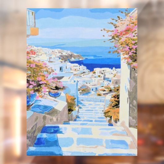 Autocollant Pour Fenêtre Beautiful Greece Window Cling  (Feuille 2)