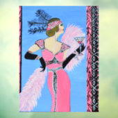 Autocollant Pour Fenêtre Beautiful lady Window Cling  (Feuille 3)