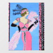 Autocollant Pour Fenêtre Beautiful lady Window Cling  (Feuille)