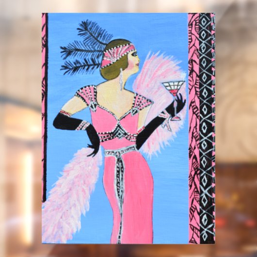 Autocollant Pour Fenêtre Beautiful lady Window Cling  (Feuille 2)