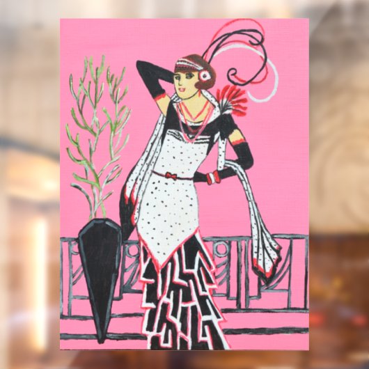 Autocollant Pour Fenêtre Beautiful lady Window Cling  (Feuille 2)