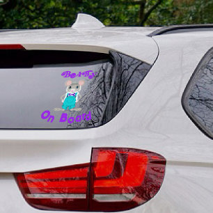Autocollant Pour Fenêtre Bébé à bord - Souris élégante - arrière de voiture