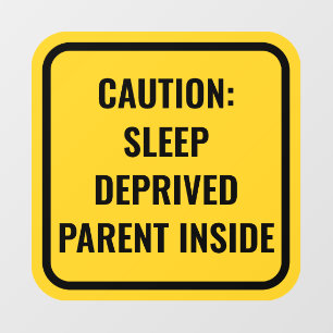 Autocollant Pour Fenêtre Bébé Jaune À Bord D'Une Fenêtre De Voiture De Rech