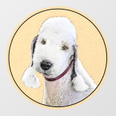 Autocollant Pour Fenêtre Bedlington Terrier Peinture - Art Chien original (Feuille)