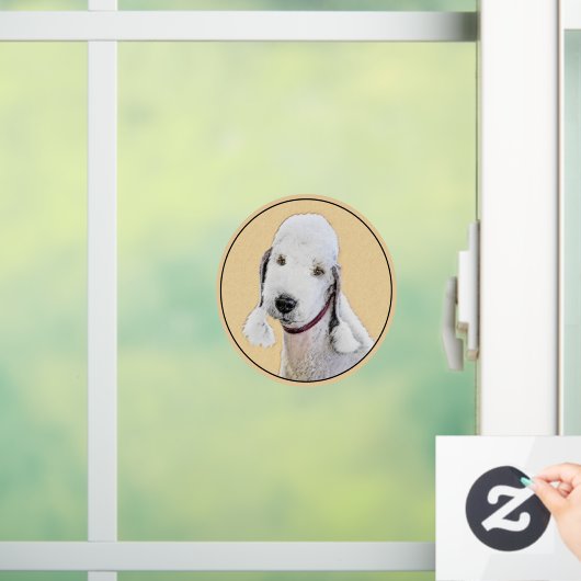 Autocollant Pour Fenêtre Bedlington Terrier Peinture - Art Chien original (Maison)