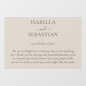 Autocollant Pour Fenêtre Beige Romantic COUPLE Wedding (Feuille)