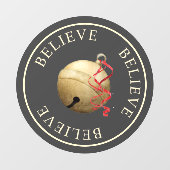 Autocollant Pour Fenêtre Belle CROIRE avec Jingle Bell Noël (Feuille)