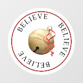 Autocollant Pour Fenêtre Belle CROYANCE Jingle Bell à Noël blanc (Feuille)