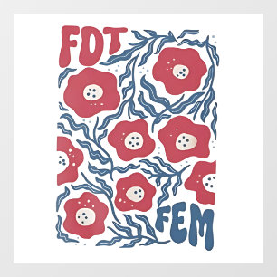 Autocollant Pour Fenêtre Bellelement Boho Style Floral FDT Anti-Trump