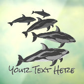 Autocollant Pour Fenêtre Béluga Brochure Décal personnalisé Vitrine d'art d (Feuille 3)