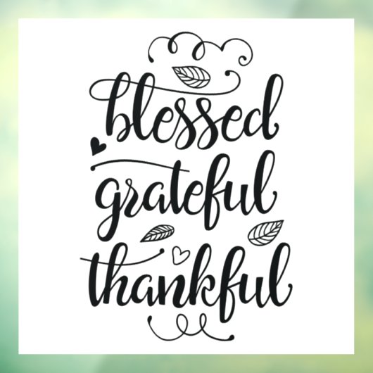 Autocollant Pour Fenêtre béni remerciant Fenêtre Cling (Feuille 3)