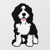 Autocollant Pour Fenêtre Bernedoodle (Feuille)