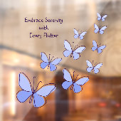 Autocollant Pour Fenêtre Beurre de papillon en bleu - Embrassez la sérénité (Feuille 2)