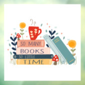 Autocollant Pour Fenêtre Bibliothèque Lover Lecture Kids School Learning (Feuille 3)