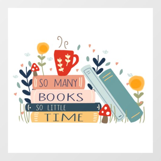 Autocollant Pour Fenêtre Bibliothèque Lover Lecture Kids School Learning (Feuille)