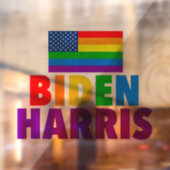 Autocollant Pour Fenêtre Biden Harris Rainbow American Flag LGBT Custom (Feuille 2)