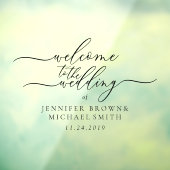 Autocollant Pour Fenêtre Bienvenue à la signature de mariage (Feuille 3)