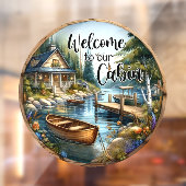 Autocollant Pour Fenêtre Bienvenue à Notre Cabine (Feuille 2)