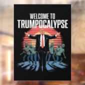 Autocollant Pour Fenêtre Bienvenue à Trump-ocalypse Funny Trump Halloween (Feuille 2)