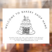Autocollant Pour Fenêtre Bienvenue dans la vitrine de code QR de la boulang (Feuille 2)