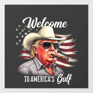 Autocollant Pour Fenêtre Bienvenue dans le Golfe Trump au Mexique au coût d
