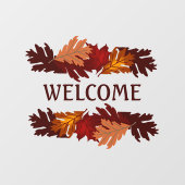 Autocollant Pour Fenêtre Bienvenue Feuilles d'automne Vinyl Clouture de fen (Feuille)