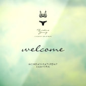 Autocollant Pour Fenêtre Bienvenue Heures d'ouverture Lingerie Store Transp (Feuille 3)